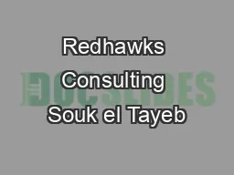 Redhawks Consulting Souk el Tayeb