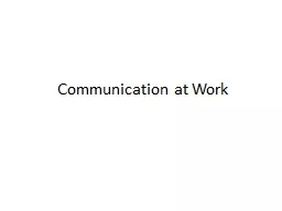 Communication at Work Ice Breaker