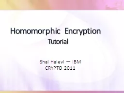 Homomorphic  Encryption