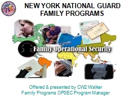 NEW YORK NATIONAL GUARD FAMILY PROGRAMS