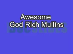 Awesome God Rich Mullins