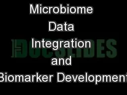 Microbiome Data Integration and Biomarker Development