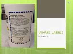 WHMIS LABELS By Caitlin S