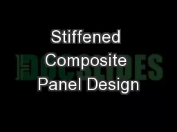 Stiffened Composite Panel Design