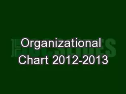 Organizational Chart 2012-2013