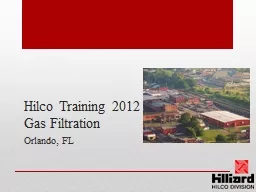 Hilco Training 2012 Gas Filtration