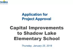Application  for  Project Approval