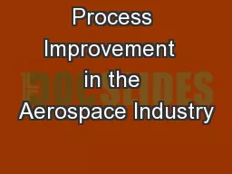 Process Improvement  in the Aerospace Industry