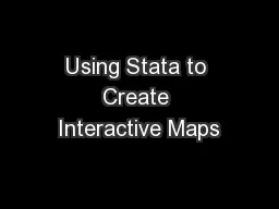 Using Stata to Create Interactive Maps