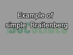 Example of simple  Braitenberg