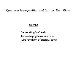 Quantum Superposition  and Optical Transitions
