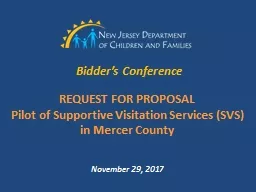 Bidder’s Conference REQUEST FOR PROPOSAL