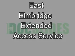 East Elmbridge  Extended Access Service