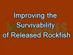 Improving the Survivability of Released Rockfish