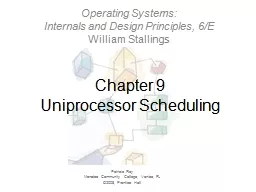 Chapter 9 Uniprocessor  Scheduling
