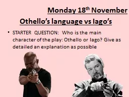 Othello’s language  vs