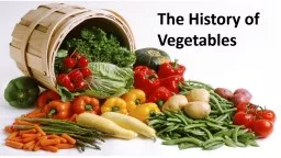 The History of Vegetables