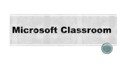 Microsoft Classroom Microsoft Classroom