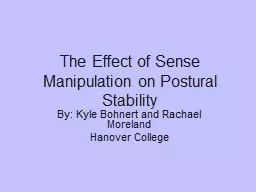 The Effect of Sense Manipulation on Postural Stability
