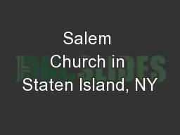 Salem Church in Staten Island, NY