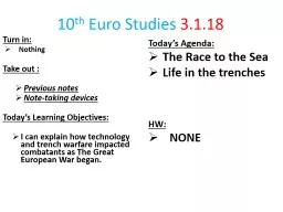 10 th  Euro Studies  3.1.18