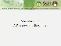 Membership:  A Renewable Resource