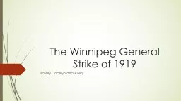 The Winnipeg General Strike of 1919
