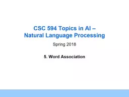 1 CSC 594 Topics in AI –
