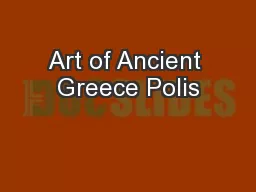 Art of Ancient Greece Polis