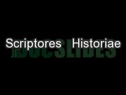 Scriptores   Historiae