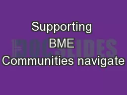 Supporting BME Communities navigate
