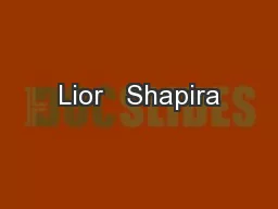 Lior   Shapira