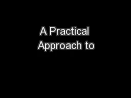 A Practical Approach to