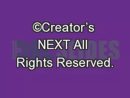 ©Creator’s NEXT All Rights Reserved.