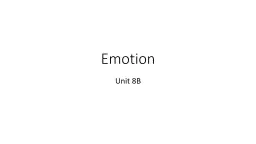 Emotion Unit  8 B Intro Belonging matters