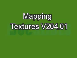 Mapping Textures V204.01