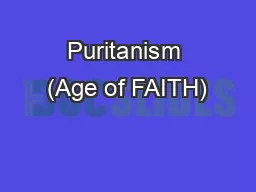 Puritanism (Age of FAITH)