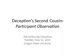 Deception’s Second Cousin:
