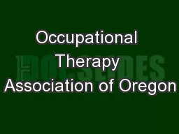 Occupational Therapy Association of Oregon