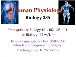 Human Physiology Biology 235