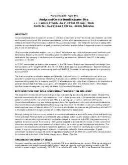 PharmaSUG  Paper IB Analysis of Concomitant Medication