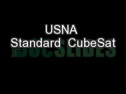 USNA Standard  CubeSat