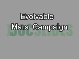 Evolvable  Mars  Campaign