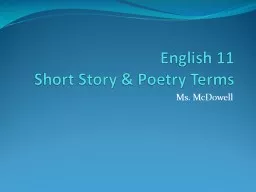 English  11  Short Story & Poetry Terms