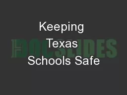 Keeping Texas Schools Safe