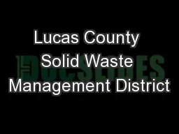 Lucas County Solid Waste Management District