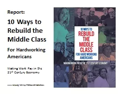Report:     10 Ways to Rebuild the Middle Class