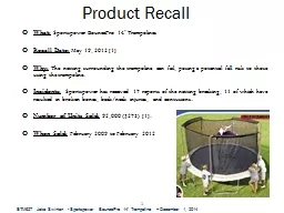 Product Recall 1 What: