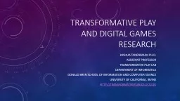 Transformative Play and Digital Games Research