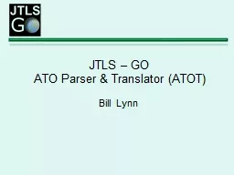 JTLS –  GO  ATO Parser & Translator (ATOT)